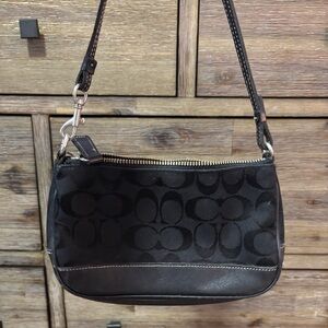 Black Coach Y2K mini shoulder bag